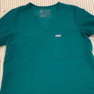 XS Catarina Figs Scrub Top hunter green